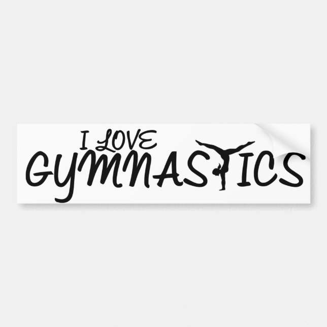 I Liebe-Gymnastik Autoaufkleber (Vorne)