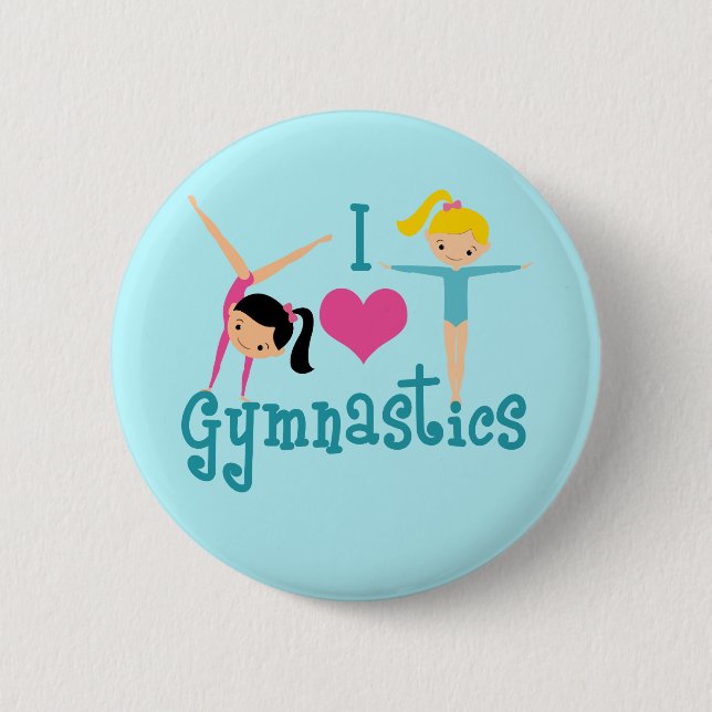 I Liebe Gymnastik Button (Vorderseite)