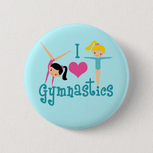 I Liebe Gymnastik Button