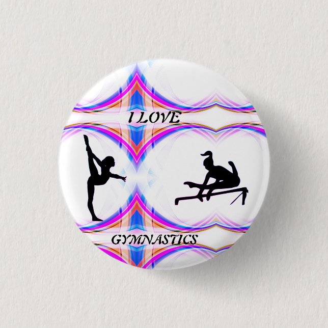 I Liebe Gymnastik Button (Vorderseite)