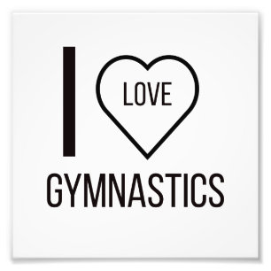 I LIEBE GYMNASTIK FOTODRUCK