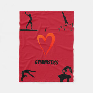 I Liebe Gymnastik Girls Fleece Blanket