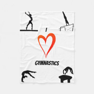 I Liebe Gymnastik Girls Fleece Blanket