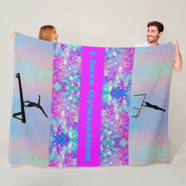 I Liebe Gymnastik Girls Fleece Blanket (Beispiel)
