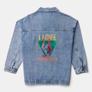 I Liebe Gymnastik Gymnast Tumbling Team Gymnastik Jeansjacke