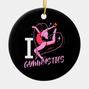 I Liebe Gymnastik Keramik Ornament