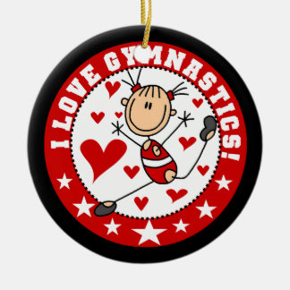 I Liebe Gymnastik Keramik Ornament
