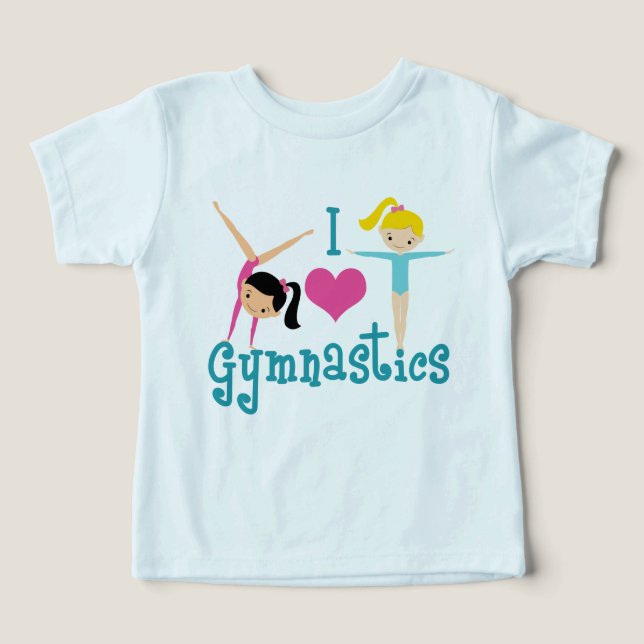 I Liebe Gymnastik Niedlich Gymnastik Girls (Design Vorderseite)