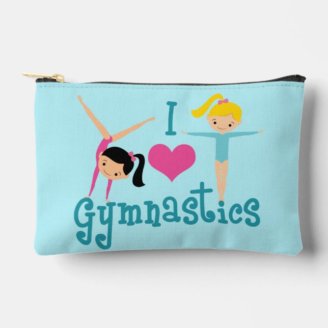 I Liebe Gymnastik Niedlich Gymnastik Zubehörtasche (Vorderseite)