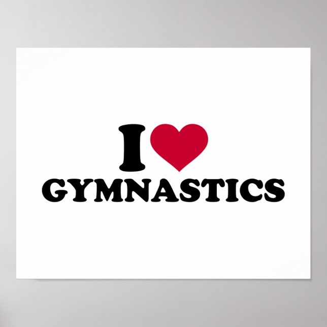 I Liebe Gymnastik Poster (Vorne)