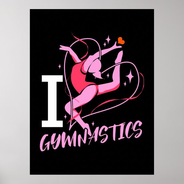 I Liebe Gymnastik Poster (Vorne)