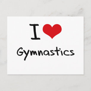 I Liebe Gymnastik Postkarte