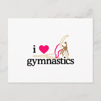 I LIEBE GYMNASTIK POSTKARTE