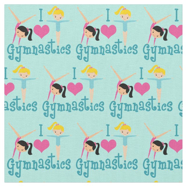 I Liebe Gymnastik Stoff (Nahaufnahme)