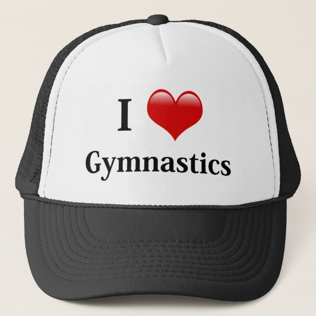 I Liebe Gymnastik Truckerkappe (Vorderseite)