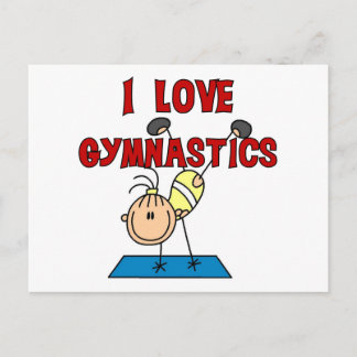 I Liebe Gymnastik Tshirts und Geschenke Postkarte