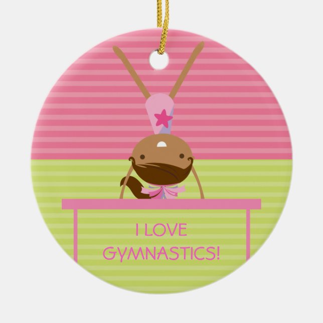 I LIEBE-GYMNASTIK Weihnachtsverzierung Keramik Ornament (Vorne)