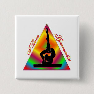 I Liebe-Gymnastikdreieck #4 Button