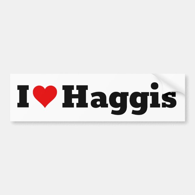 I Liebe Haggis Autoaufkleber (Vorne)
