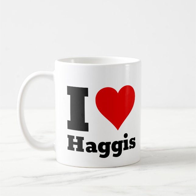 I Liebe Haggis Kaffee Tasse (Links)