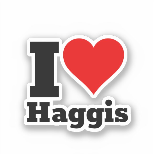 I Liebe Haggis Square Sticker (Vorderseite)
