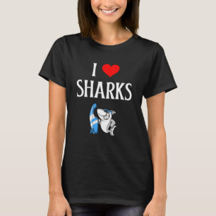 I Liebe Haie ich Herz Haie Fischen Hai T-Shirt