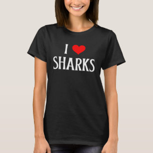 I Liebe Haie ich Herz Haie Fischen Hai T-Shirt