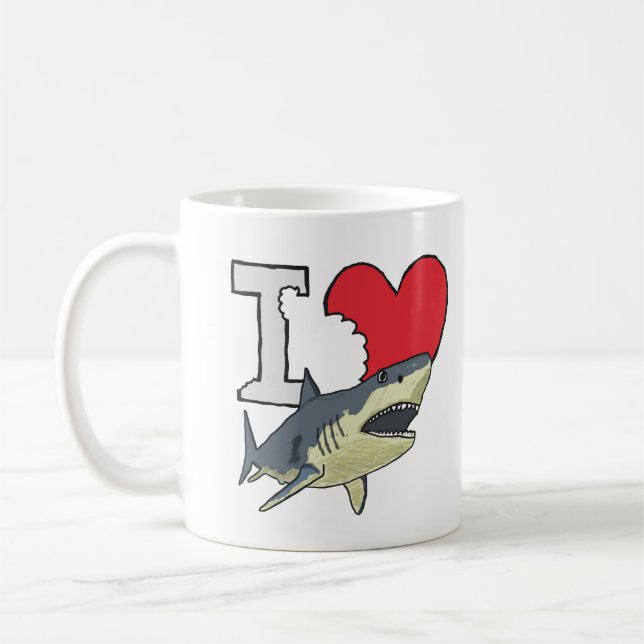 I Liebe Haie Kaffeetasse (Links)