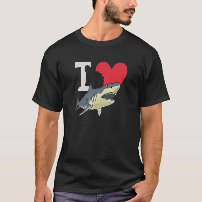 I Liebe Haie T-Shirt (Vorderseite)