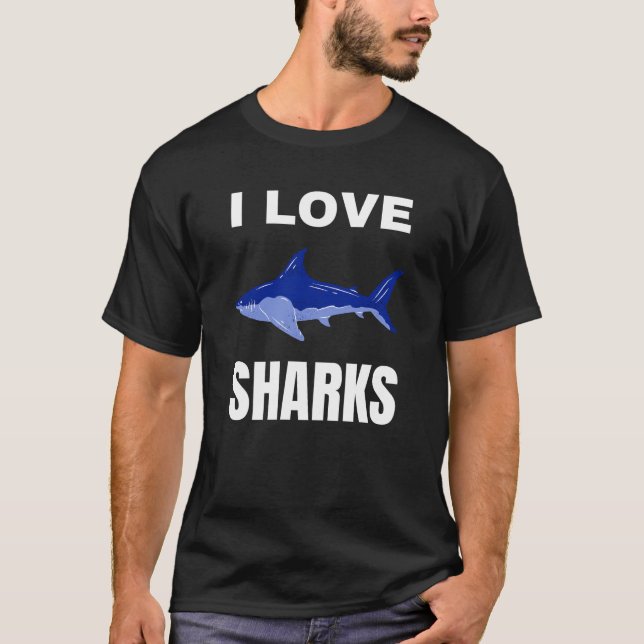 I Liebe Haie T-Shirt (Vorderseite)