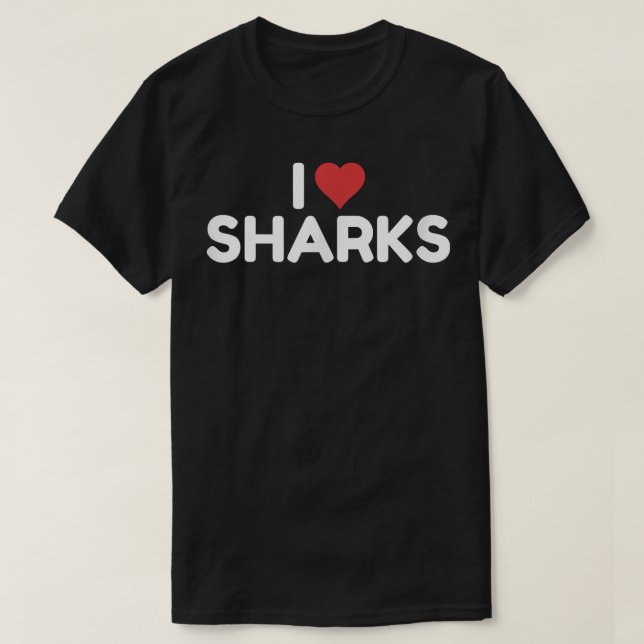 I Liebe Haie T-Shirt (Design vorne)