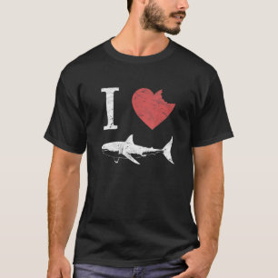 I Liebe Haie - Vintager Grunge Shark T-Shirt