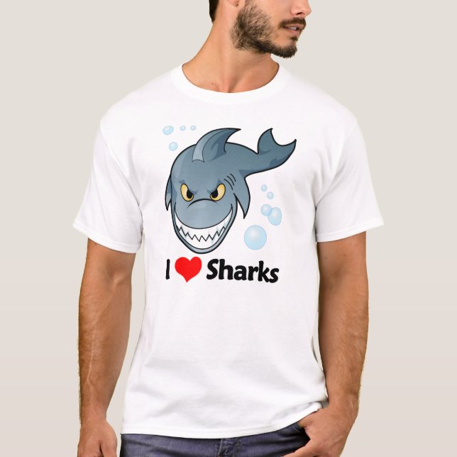 I Liebe-Haifische T-Shirt (Vorderseite)