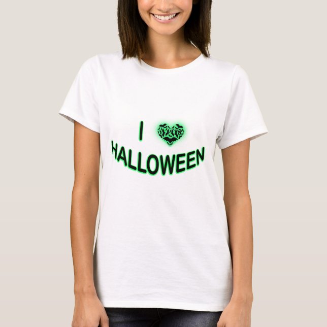 I Liebe Halloween (Herzstück der Batty Liebe) Tass T-Shirt (Vorderseite)