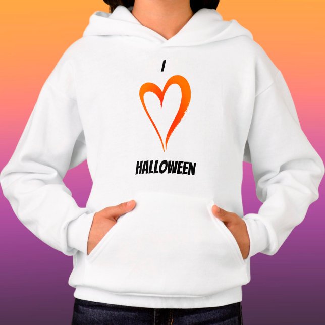 I Liebe Halloween - Kinderpullover Hoodie (Von Creator hochgeladen)