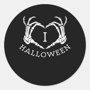 I Liebe Halloween Runder Aufkleber
