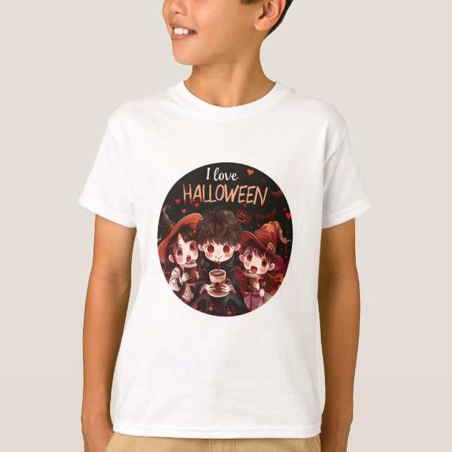 I Liebe Halloween Serie Digital Print T-Shirt (Vorderseite)