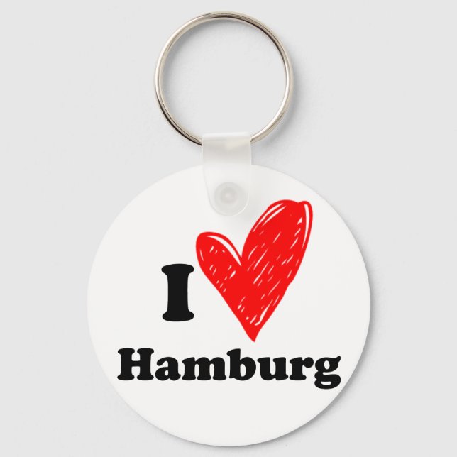 I Liebe Hamburg Schlüsselanhänger (Vorderseite)