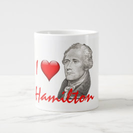 "I Liebe Hamilton" Alexander Hamilton Portrait Jumbo-Tasse