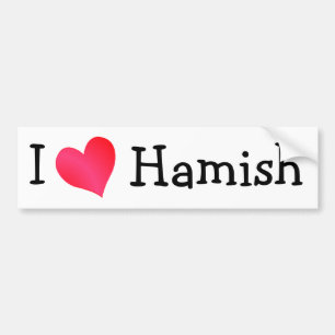 I Liebe Hamish Autoaufkleber