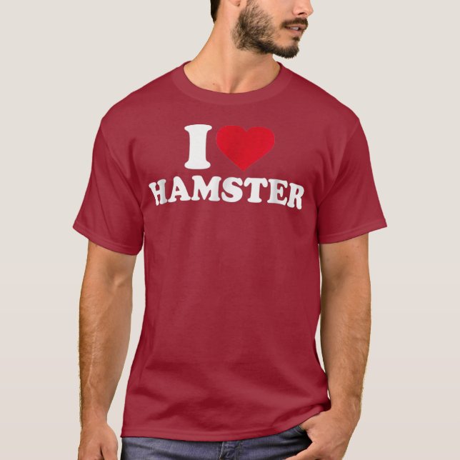 I Liebe Hamster T-Shirt (Vorderseite)