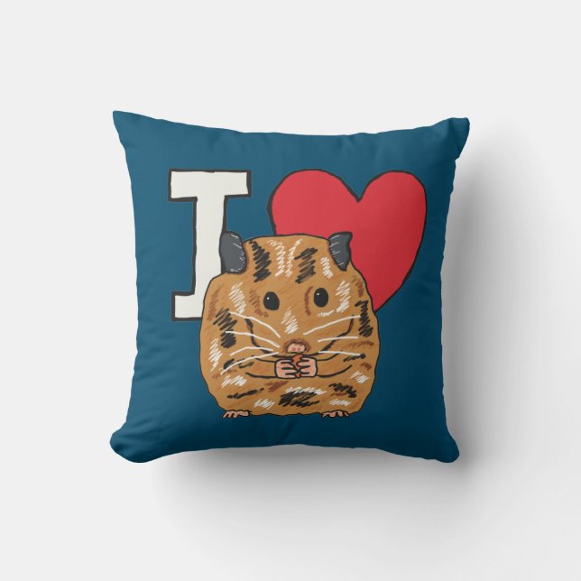I Liebe Hamsters Kissen (Vorderseite)