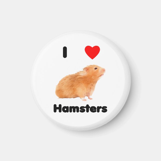 I Liebe Hamsters Magnet (Vorne)