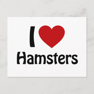 I Liebe Hamsters Postkarte
