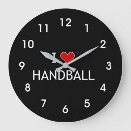 I Liebe Handball Große Wanduhr