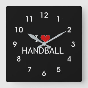 I Liebe Handball Quadratische Wanduhr