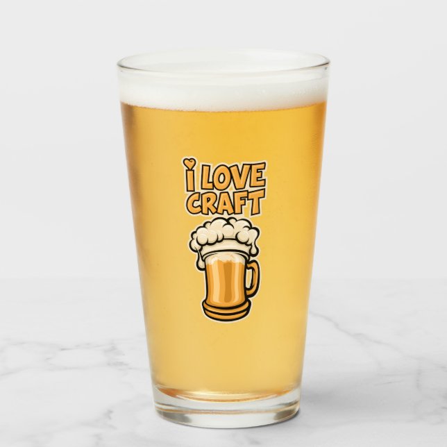 I Liebe Handboote Glas (Vorne (Gefüllt))