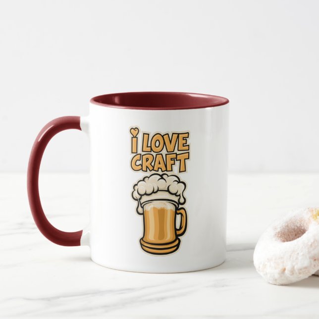 I Liebe Handboote Tasse (Mit Donut)