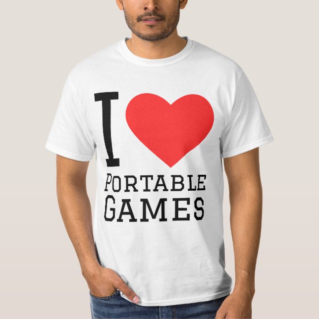 I Liebe Handyspiele T-Shirt (Vorderseite)