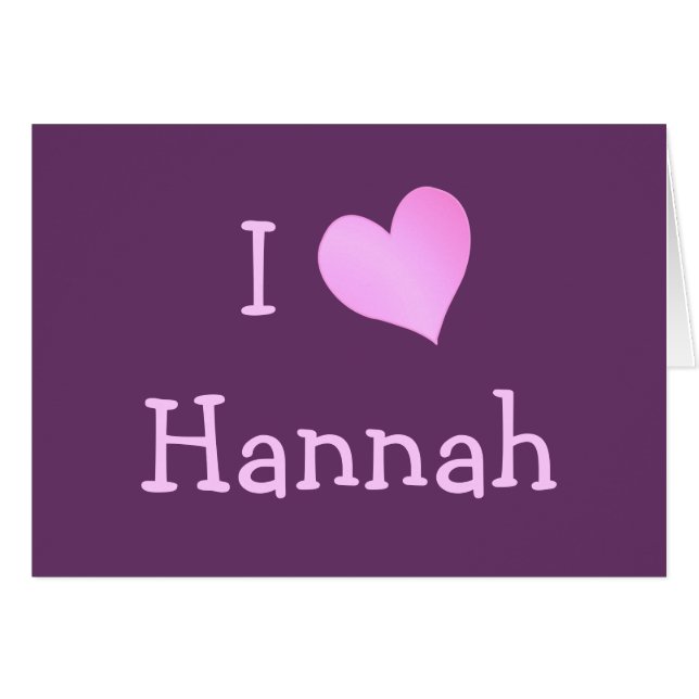 I Liebe Hannah (Vorderseite (Horizontal))